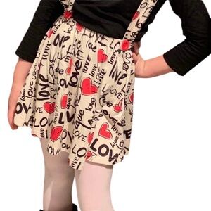 Girls 2-Piece Valentine’s Outfit – Size XL (Fits 6X)